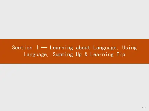 高中人教版英语选修6课件Unit2SectionⅡ—LearningaboutLanguageUsi