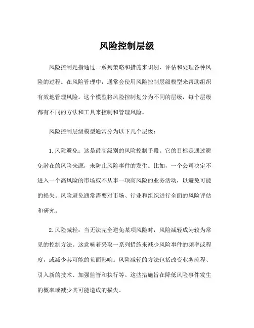 风险控制层级