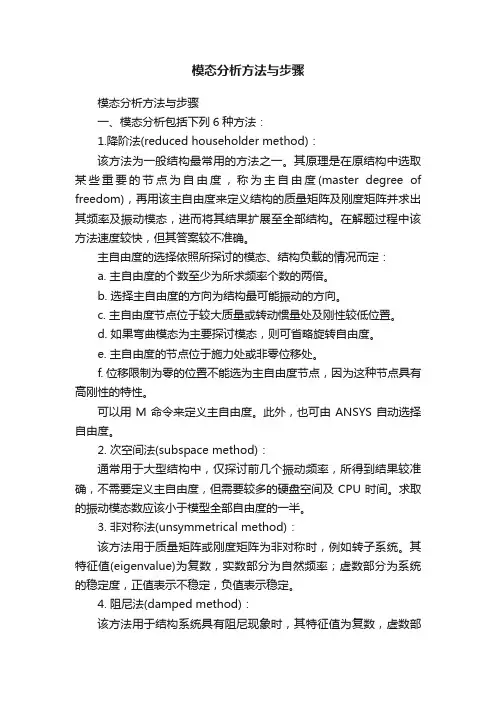模态分析方法与步骤