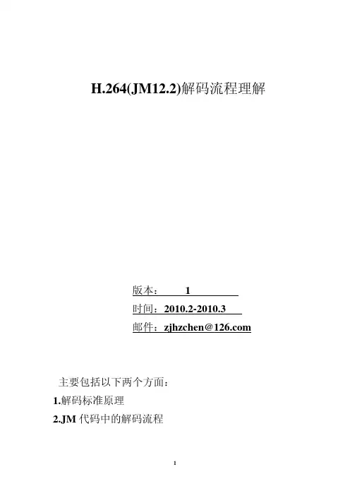 解码器流程图 Visuo H.264(JM12.2)
