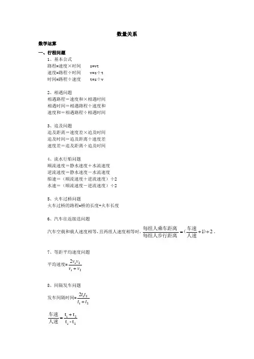 (完整版)行测数量关系课件资料