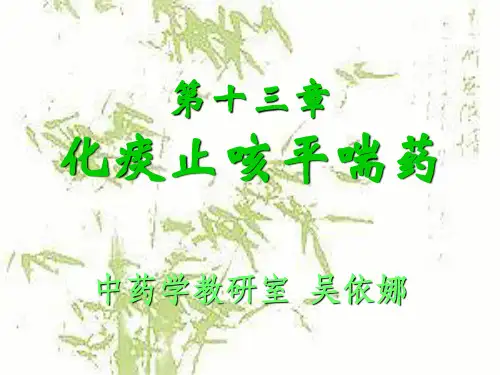 化痰止咳平喘药