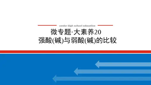 化学课件(通用版)专题20强酸(碱)与弱酸(碱)的比较