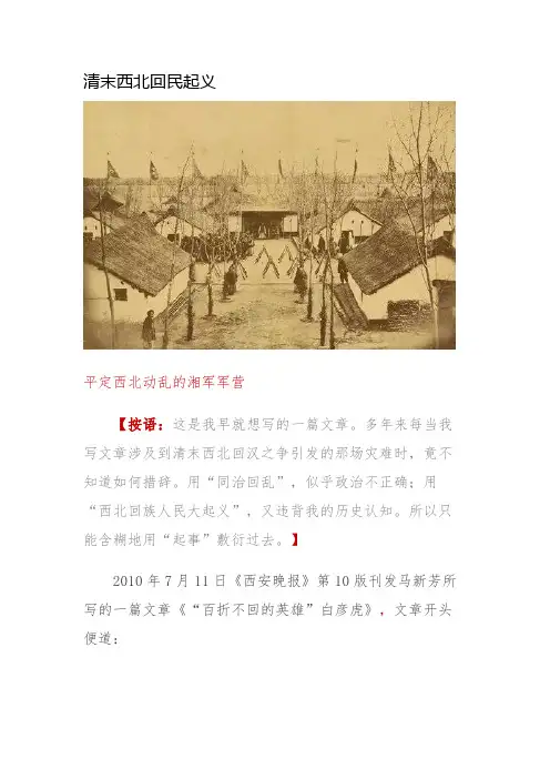 清末西北回民起义