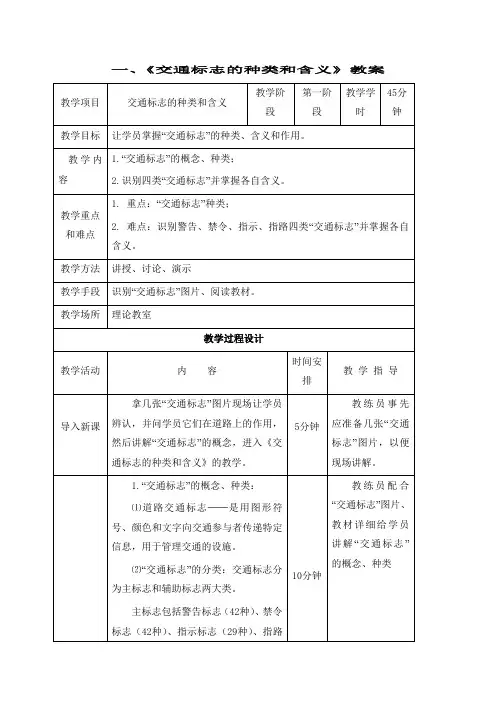 理论教练员教案范文