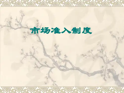 市场准入制度