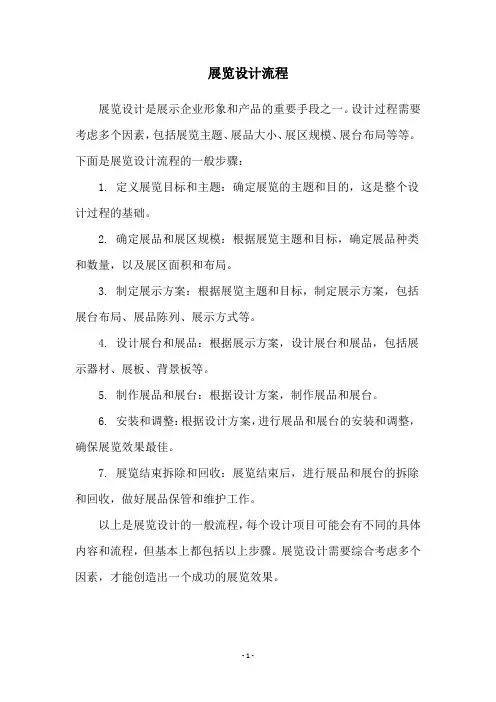 展览设计流程