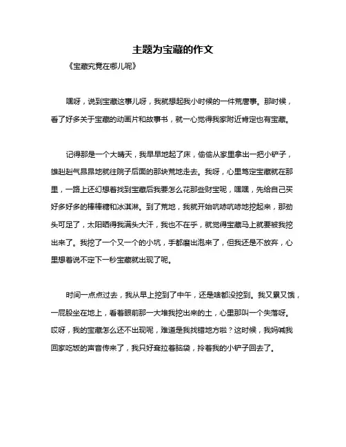 主题为宝藏的作文