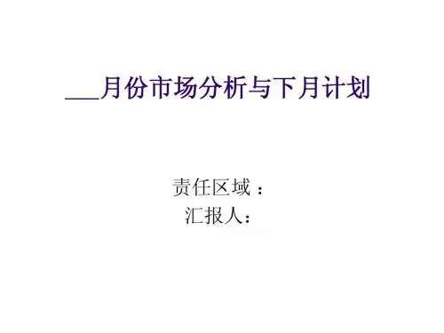 业务员工作月汇报表格