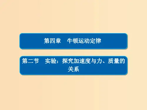 高中物理 第四章 牛顿运动定律 4-2 实验：探究加速度与力、质量的关系 新人教版必修1