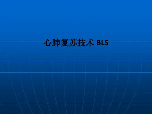 心肺复苏技术 BLSPPT课件