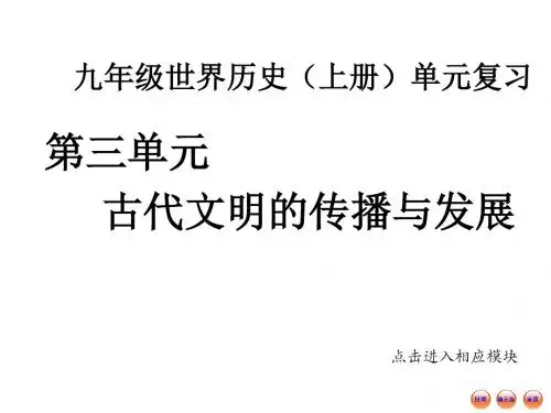历史课件：人教版九年级上册  第三单元  单元复习课(共37张ppt课件)