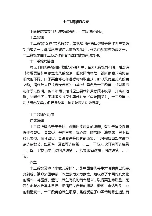 十二段锦的介绍
