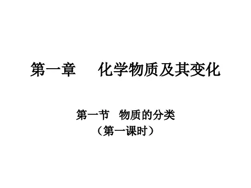 高中必修第一册《第一节 物质的分类及转化》名师优质课ppt
