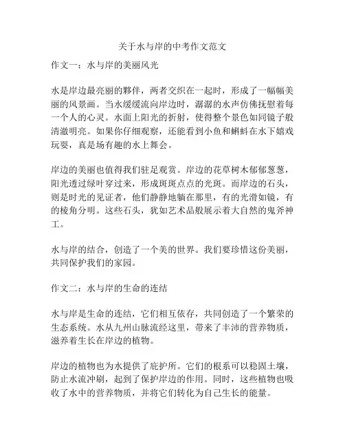 关于水与岸的中考作文范文