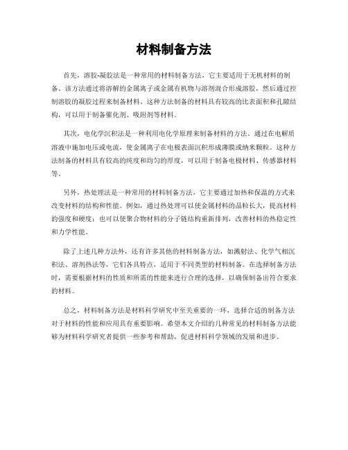 材料制备方法