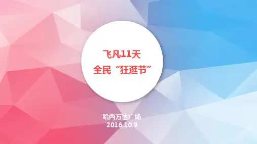 哈西万达广场-双11方案《飞凡十一天,全民狂逛节》