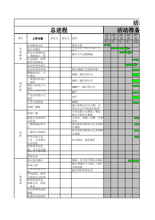 活动进度推进表(样表)