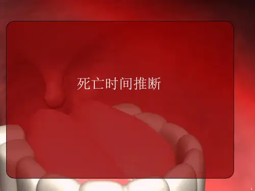 法医-死亡时间推断