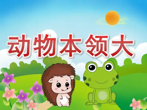大班科学《动物本领大》课件