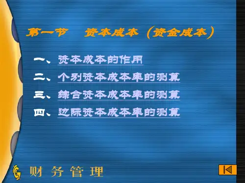 资本成本和资本结构讲义iyle.pptx
