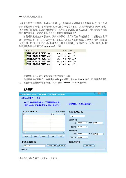 qsv格式转换器使用介绍