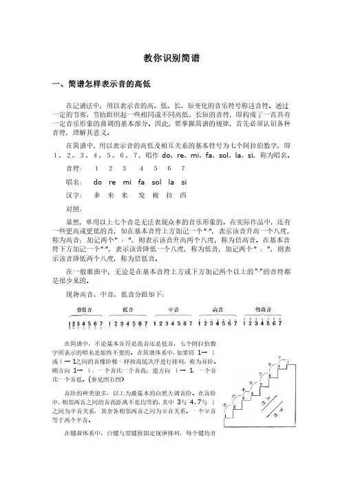 简谱入门教程