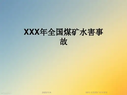 XX年全国煤矿水害事故