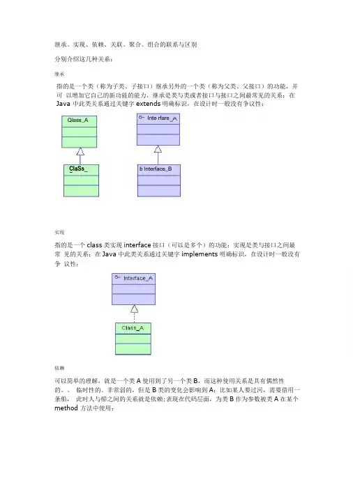 UML类图关系泛化、继承、实现、依赖、关联、聚合、组合