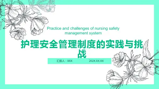 护理安全管理制度ppt课件