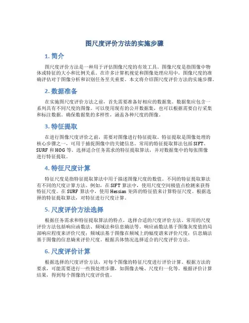 图尺度评价方法的实施步骤