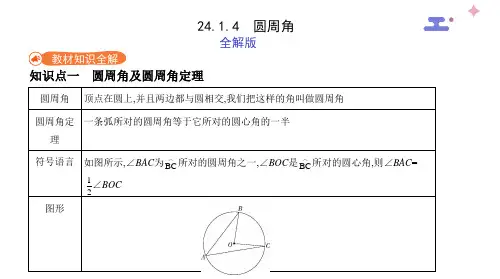 人教版数学九年级上册课件22-第二十四章24.1.4圆周角