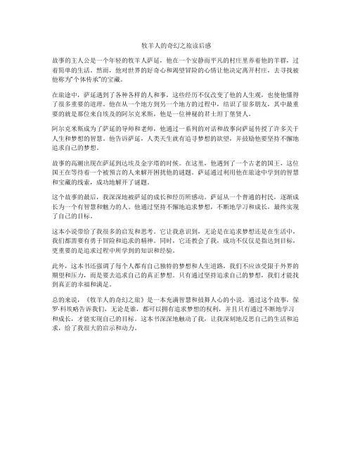 牧羊人的奇幻之旅读后感