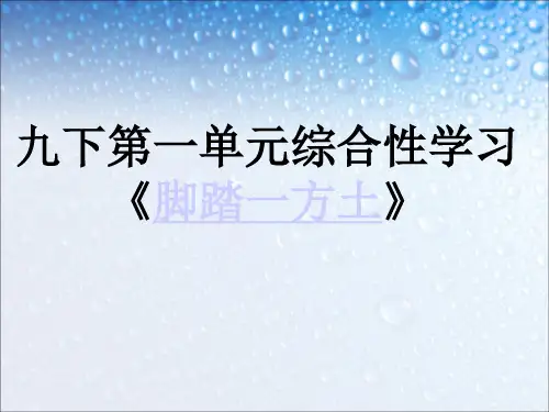 人教版九年级下册语文九下第一单元综合性学习_《脚踏一方土》