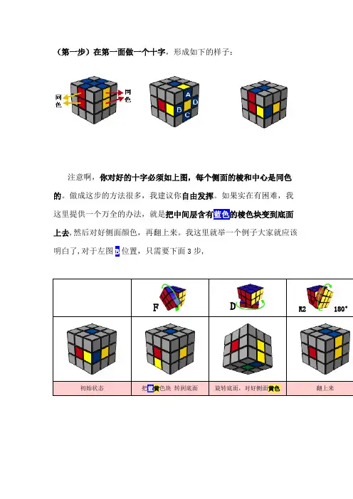 (完整版)魔方教程一步一步图解