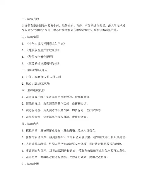 塔吊倒塌事故应急预案演练