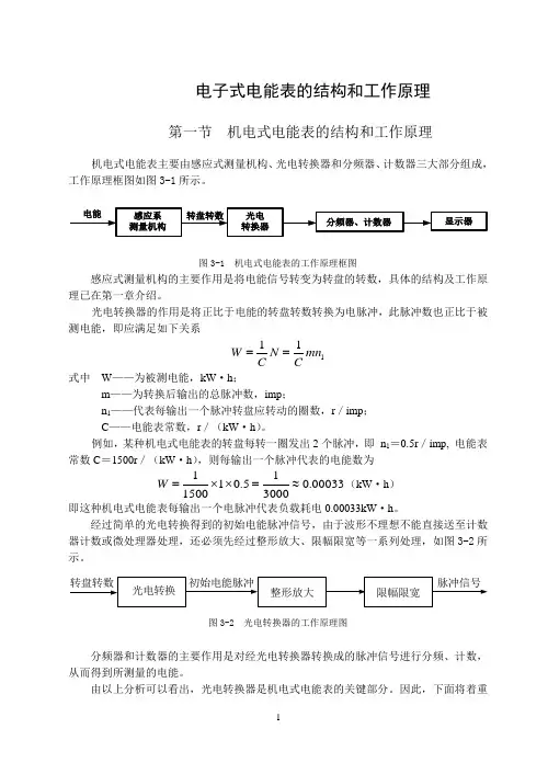 电子式电能表的结构和工作原理