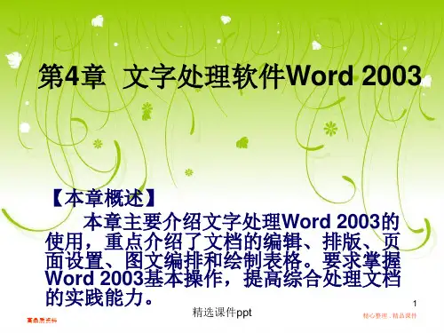【ppt 课件】三年级 Word_2003教学