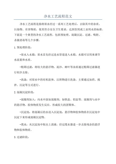 净水工艺流程范文