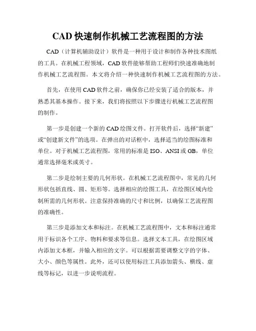 CAD快速制作机械工艺流程图的方法