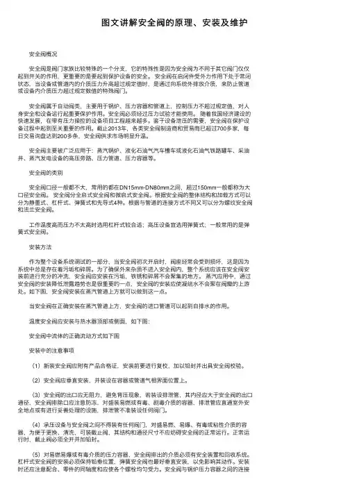 图文讲解安全阀的原理、安装及维护