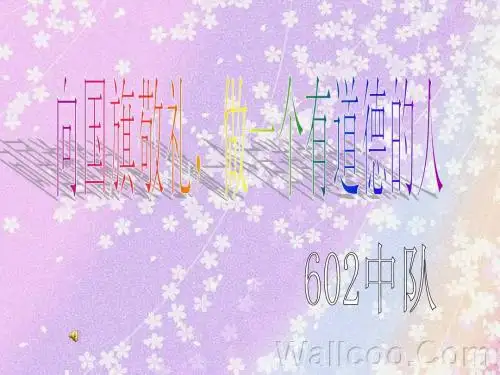 向国旗敬礼_做一个有道德的人