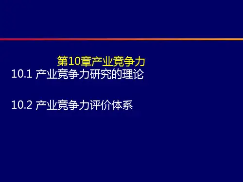产业竞争力