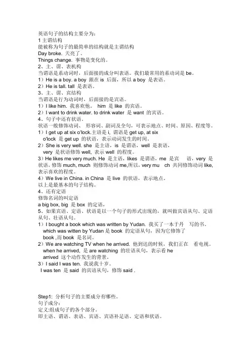 英语句子的结构