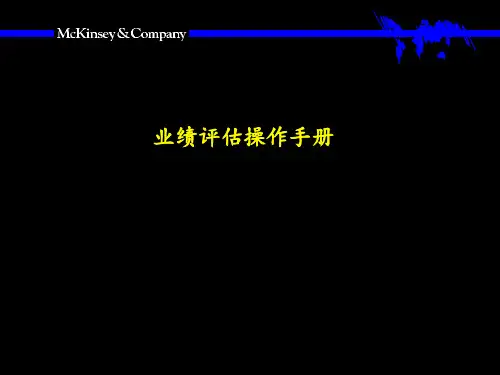 麦肯锡业绩评估操作手册(ppt 40页)