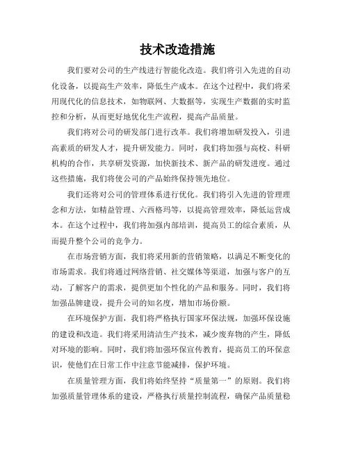 技术改造措施