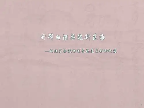 烟酒店的运作思路ppt课件