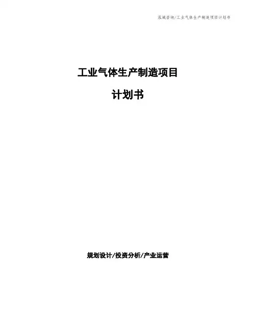 工业气体生产制造项目计划书