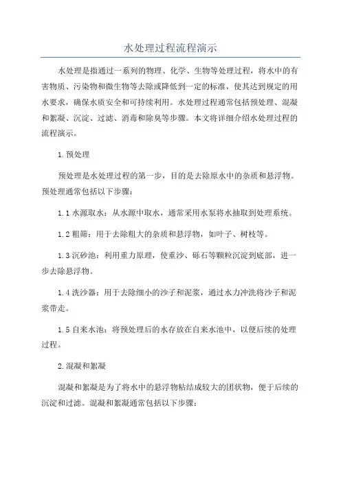 水处理过程流程演示