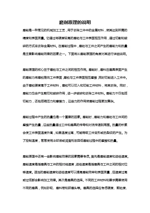 磨削原理的说明